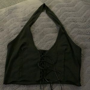 Black halter top